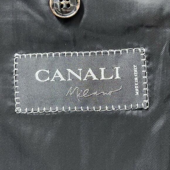 Canali Milano Wool Blazer Mens Sz 52R Gray 2 Button Single Vent - Picture 6 of 15